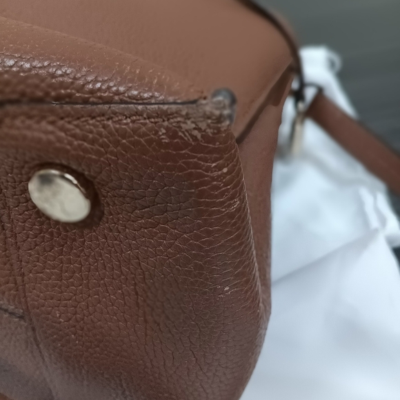 Michael Kors Purse Brown Pebble Mercer Tote Crossbody Strap w/ Dust Bag - Picture 4 of 11